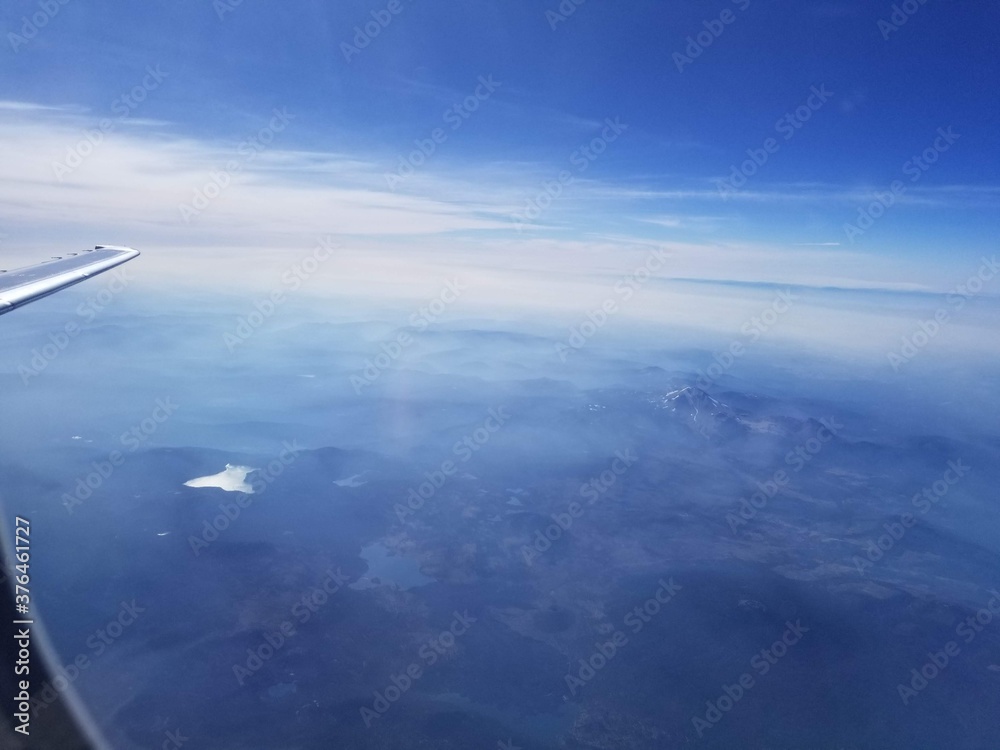 Fototapeta premium view from airplane window