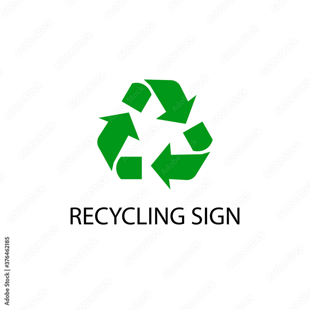 Recycling green sign icon. Vector illustration eps 10 Recycling green sign icon. Vector illustration eps 10