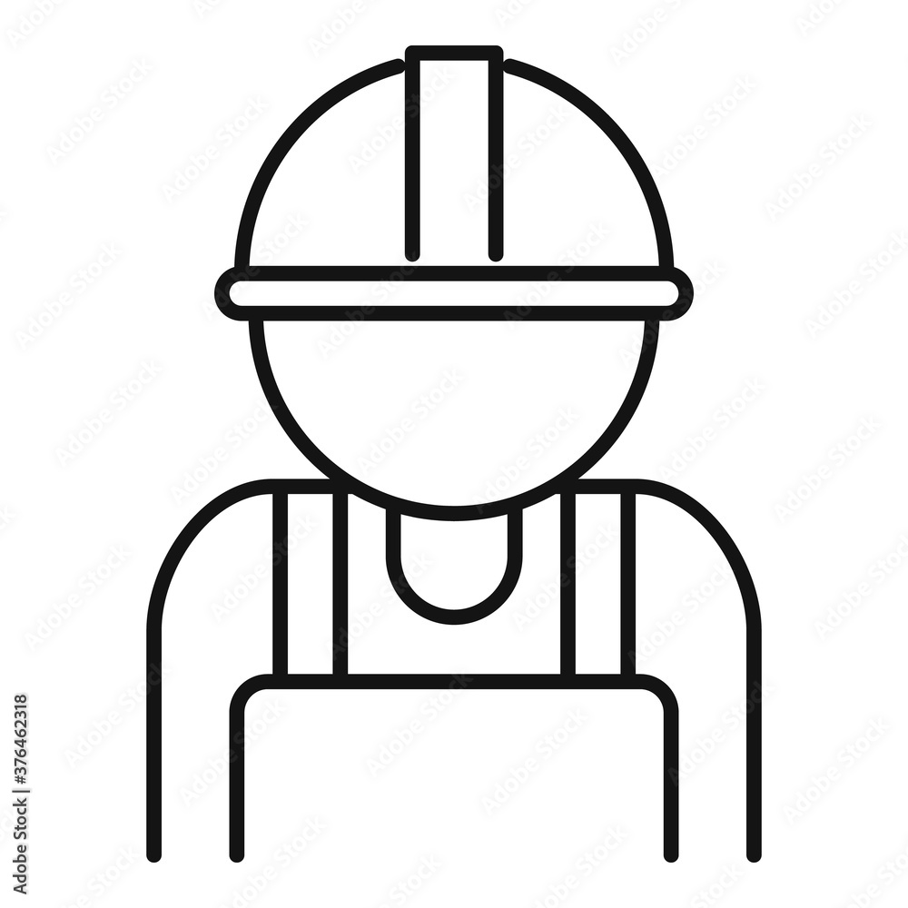 Tiler man icon. Outline tiler man vector icon for web design isolated on white background Tiler man icon. Outline tiler man vector icon for web design isolated on white background