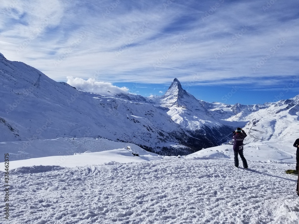 Matterhorn in Switzerland in Winter