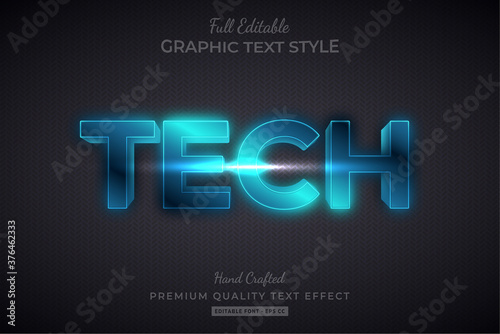 Technology Editable 3D Text Style Effect Premium