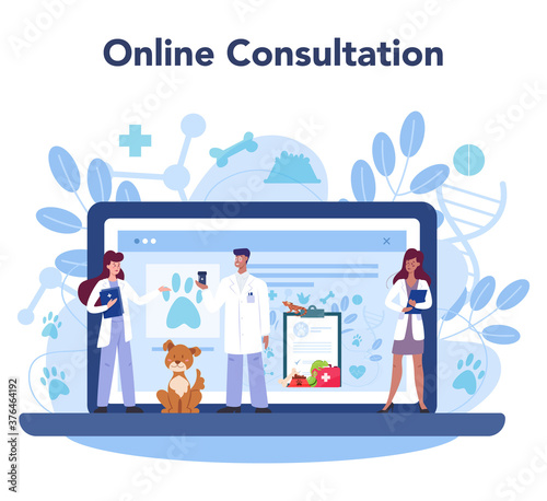Pet veterinarian online service or platform. Veterinary doctor