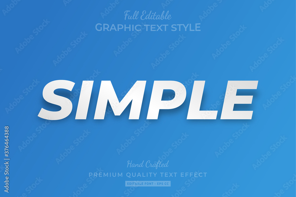 Obraz premium Simple Editable 3D Text Style Effect Premium