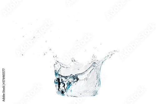 Water spreading on a white background The concept of refreshing © WIROT