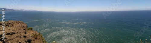 panorama of the cliffs and ocean