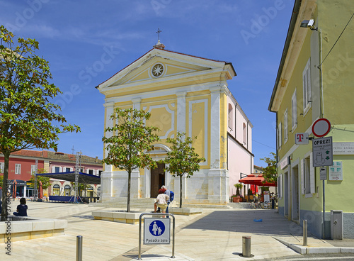 Porec, Croatia - Freedom Square (Trg Slobode). Porec is a major tourist center in Croatia and the historic old city on the Adriatic Coast. photo