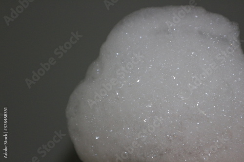 White soap bubbles that look like clouds