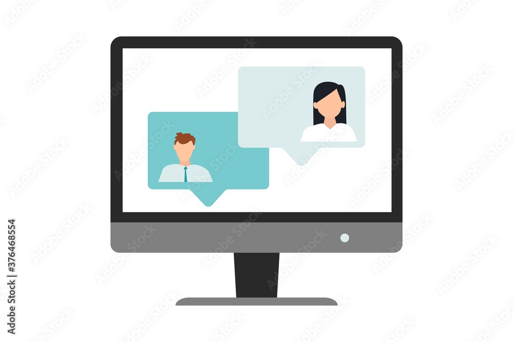 Remote working with a business meeting held via a video conference call. Teams joining via laptop. Remote working with a business meeting held via a video conference call. Teams joining via laptop.