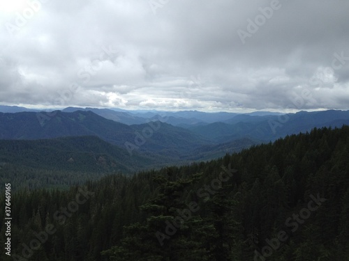mountains and clouds