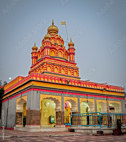 Photography Oldest heritage structure in Pune - Parvati temple & the setting moon
