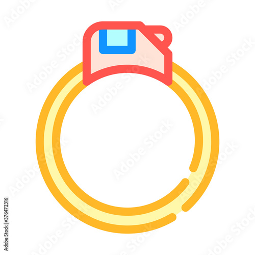 circometer measuring equipment color icon vector illustration