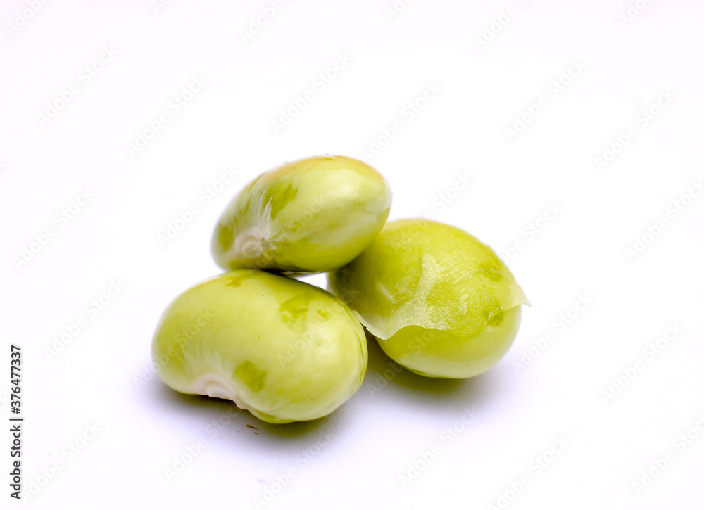green peas on a white background green peas on a white background