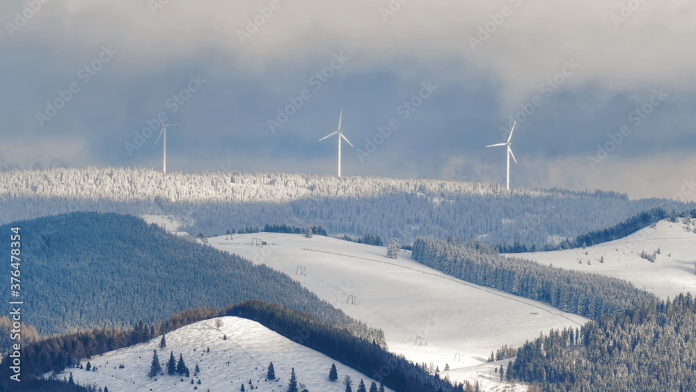 Wind Turbines in the mountains Wind Turbines in the mountains