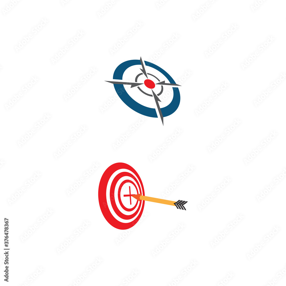 Target icon vector illustration design template Target icon vector illustration design template