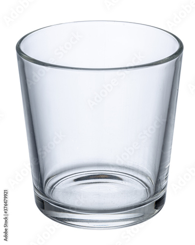 Empty new glass isolated on white background