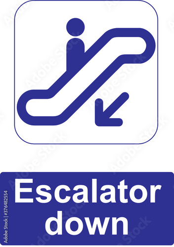 escalator public information sign and symbol