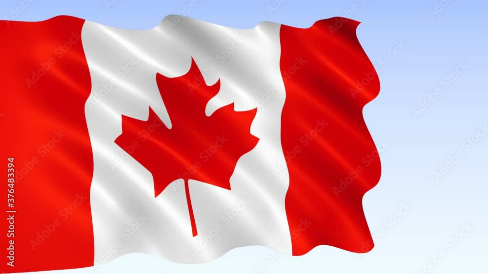 Canadian flag waving in the wind. Realistic flag background. Looped animation background. Canadian flag waving in the wind. Realistic flag background. Looped animation background.