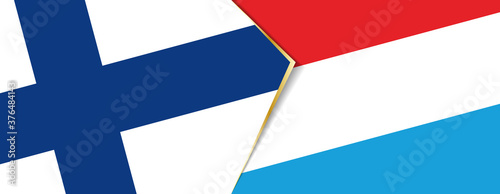 Finland and Luxembourg flags, two vector flags.
