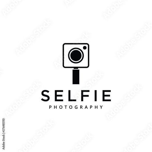 Creative modern abstract selfie camera photography Logo design icon Template