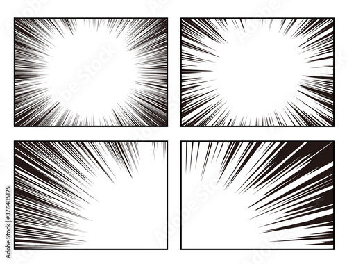 漫画の集中線素材セット