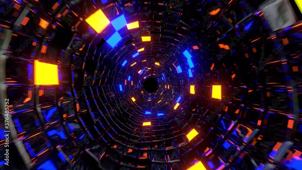 Wavy Tunnel Effect Seamless Loop Motion Background