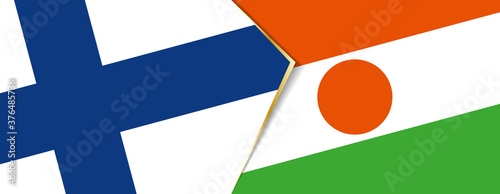 Finland and Niger flags, two vector flags.