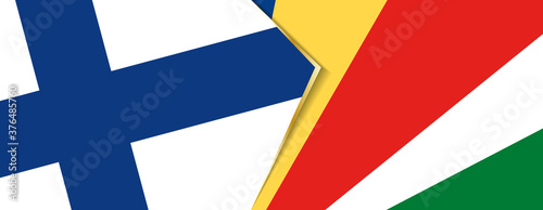 Finland and Seychelles flags, two vector flags.
