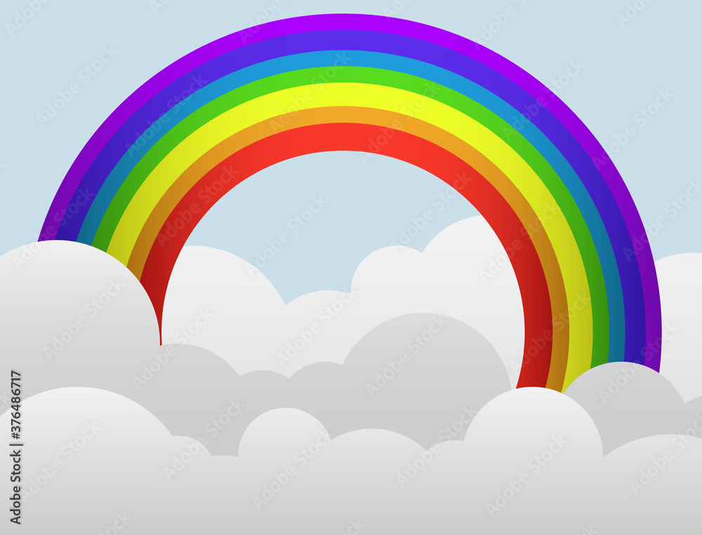 Beautiful rainbow above the clouds Beautiful rainbow above the clouds