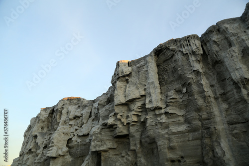 Montaña de carbon erosionado como roca