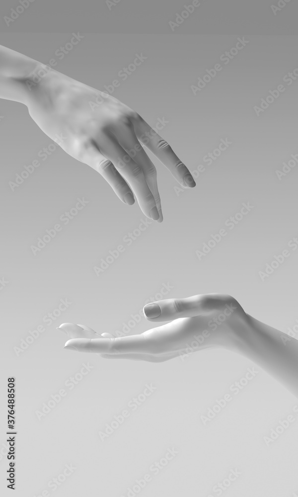 Mannequin Hands Set Isolated Female Hand White Sculptures Elegant Gestures  Isolated 3d Rendering Concept Stock Photo - Download Image Now - iStock