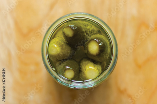 jar of pickled cucumbers
