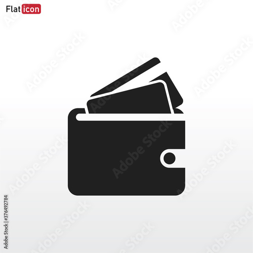 Wallet icon vector . Wallet sign