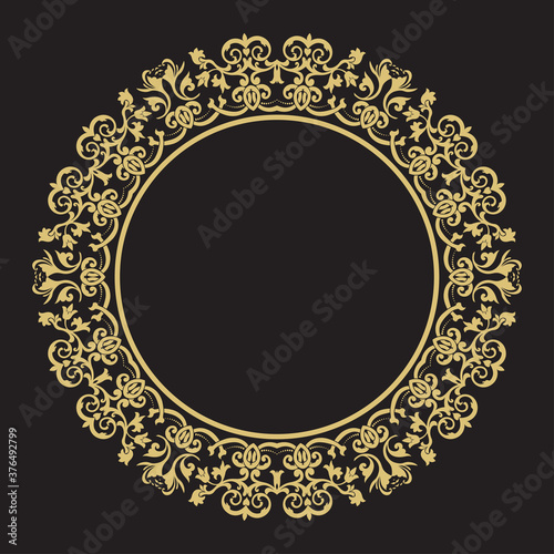 Baroque circular ornament.