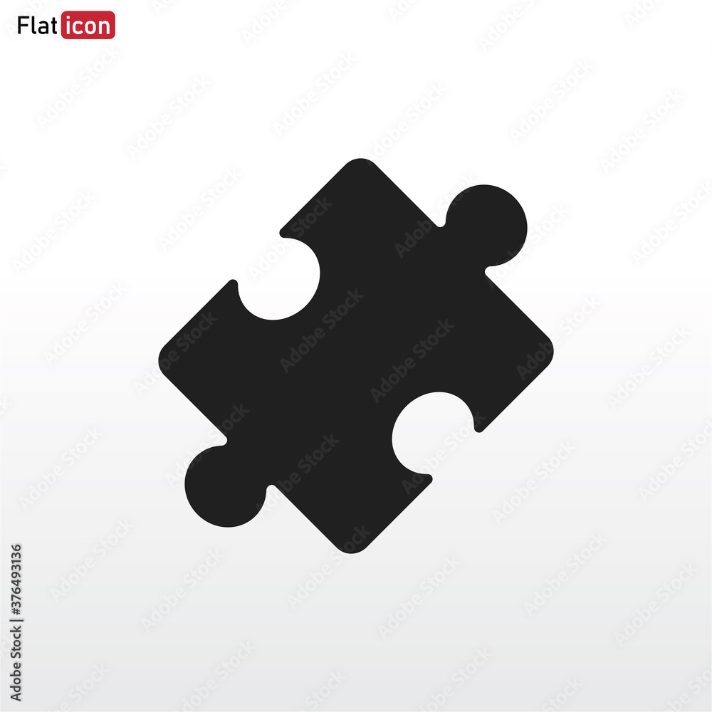 Puzzle icon vector . Piece sign Puzzle icon vector . Piece sign