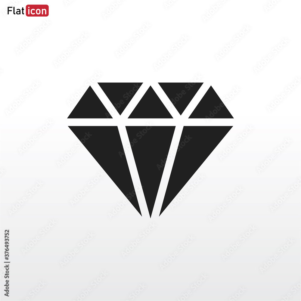 Diamond icon vector . Jewel sign . Crystal Diamond icon vector . Jewel sign . Crystal