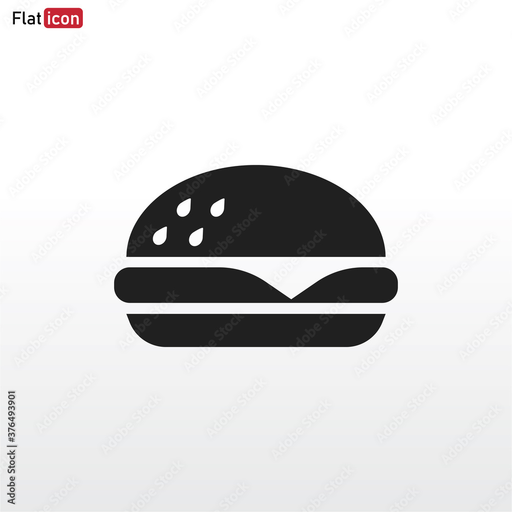 Burger icon vector . Fast Food sign Burger icon vector . Fast Food sign