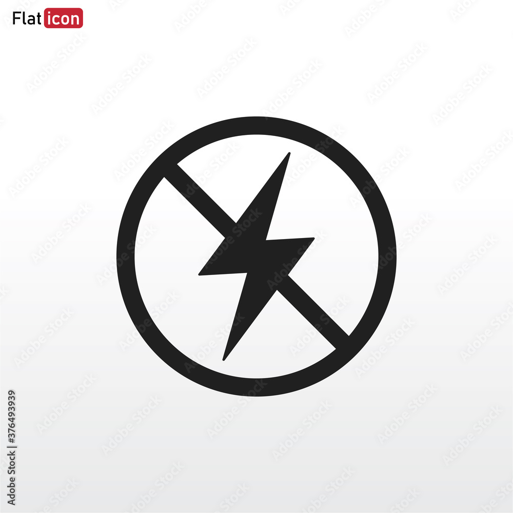 No Flash icon vector eps 10 No Flash icon vector eps 10