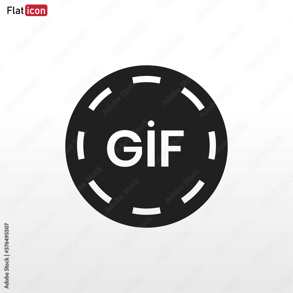 Gif icon vector . animation sign Gif icon vector . animation sign