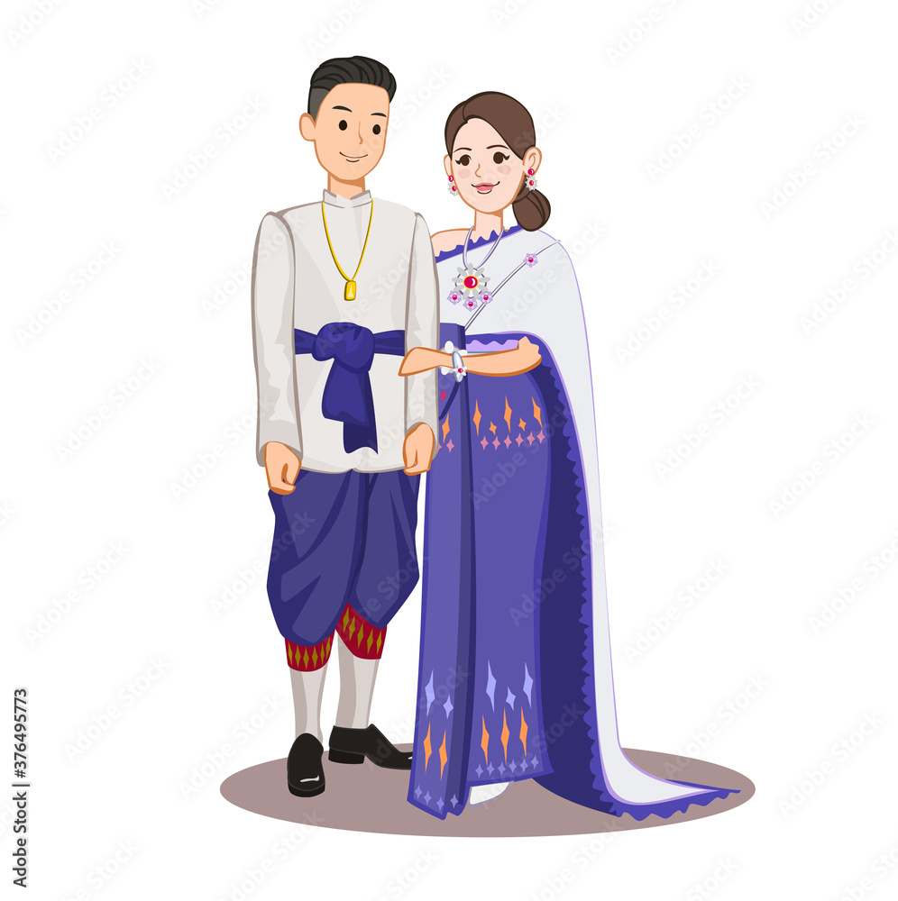 Cartoon for Thai wedding