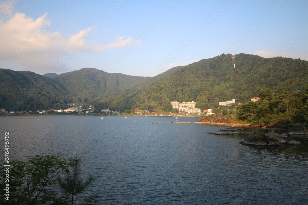 晴れた日の河口湖 晴れた日の河口湖