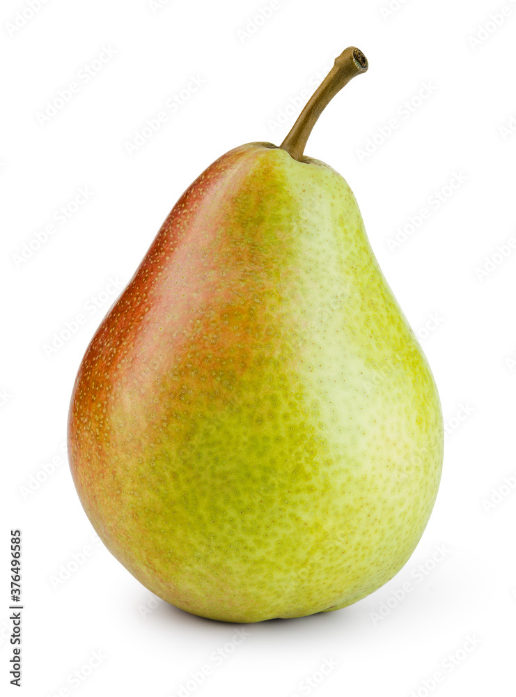 Pear isolated. Green pear on white background. Pear with clipping path. Pear isolated. Green pear on white background. Pear with clipping path.