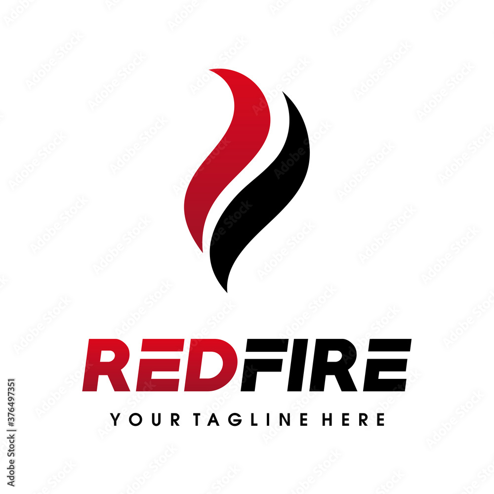 Fire flames logo, Gas Logo design inspiration vector - obrazy, fototapety, plakaty 