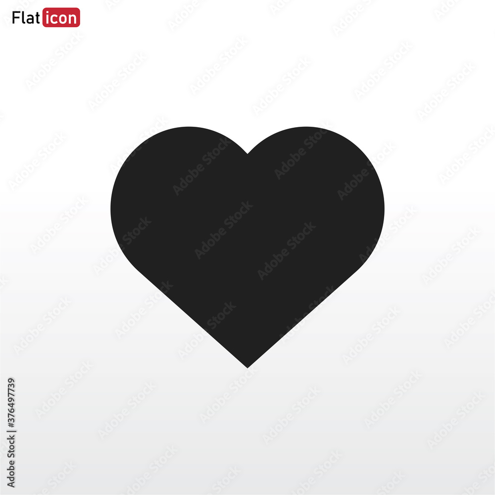 Heart icon vector . Like sign