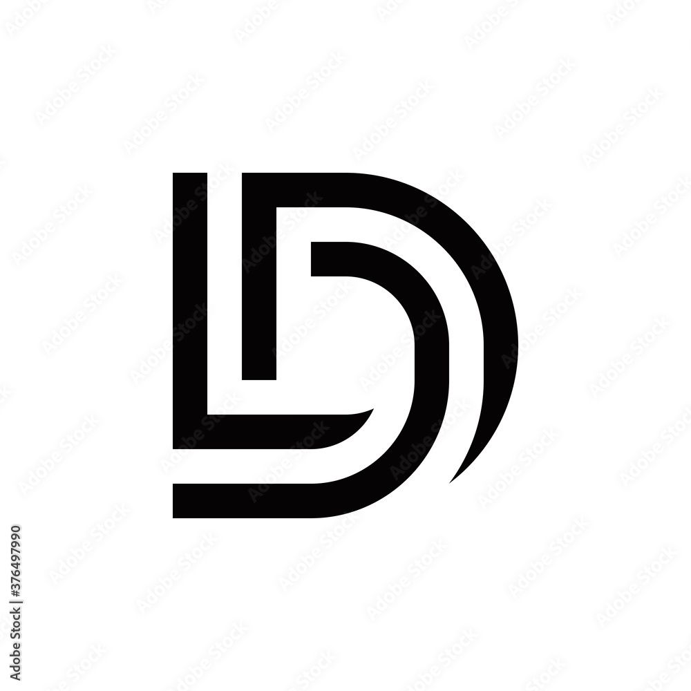 d l dl ld logo design vector symbol graphic idea creative - obrazy, fototapety, plakaty 