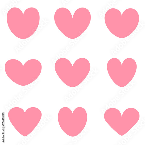 Hearts vector set