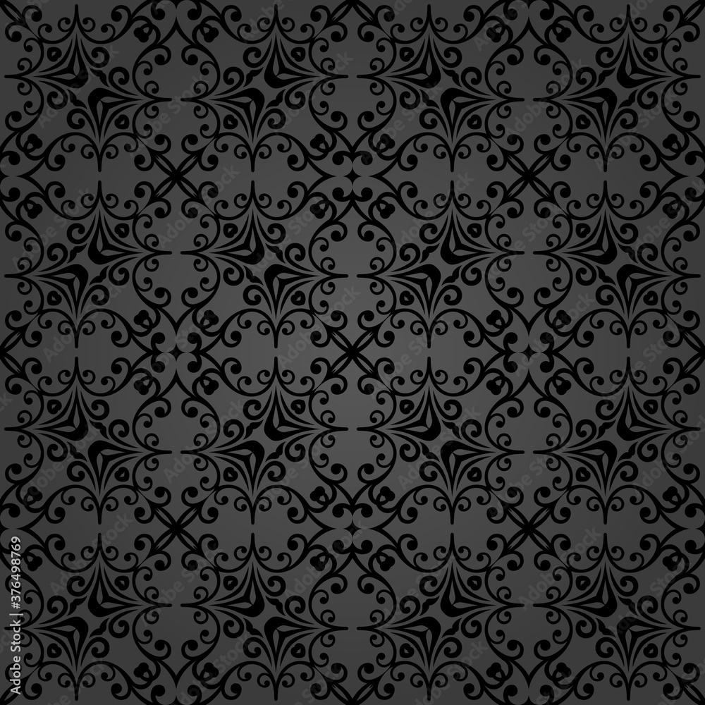 Classic dark seamless pattern. Damask orient ornament. Classic vintage background. Orient ornament for fabric, wallpaper and packaging Classic dark seamless pattern. Damask orient ornament. Classic vintage background. Orient ornament for fabric, wallpaper and packaging