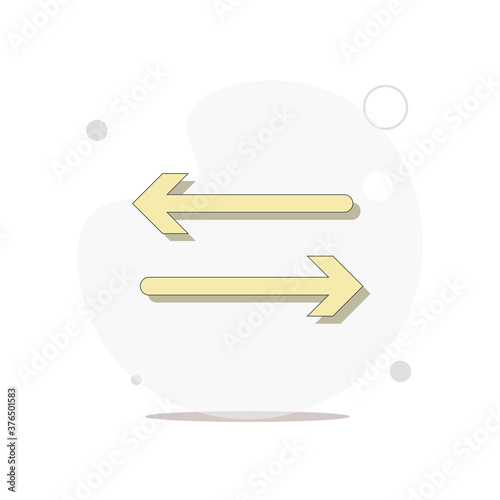 arrow vector flat illustration on white photo