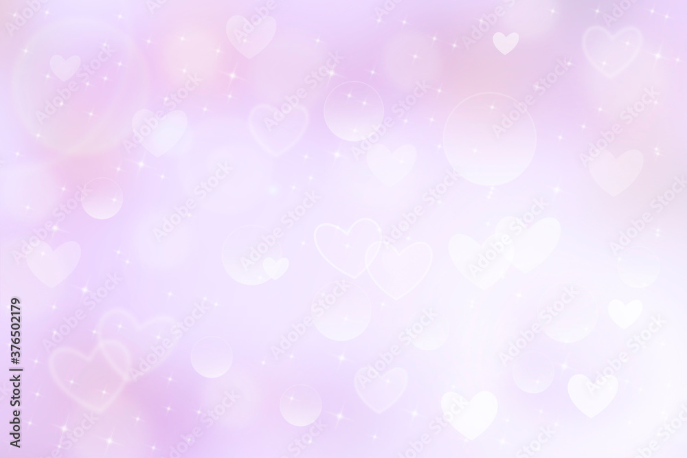 Valentine beautiful abstract background - lilac pastel hearts. Valentine's Day concept.