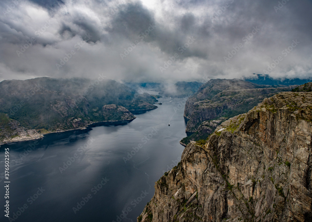 Dramatic fjord landscape in Norway 