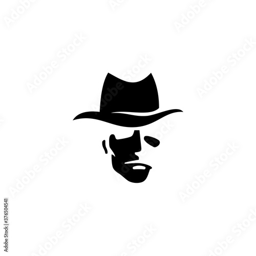 Spy vector isolated flat illustration. detective icon isolated on white background